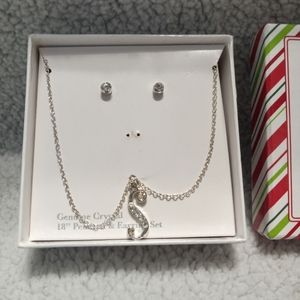"S" Necklace and earring set